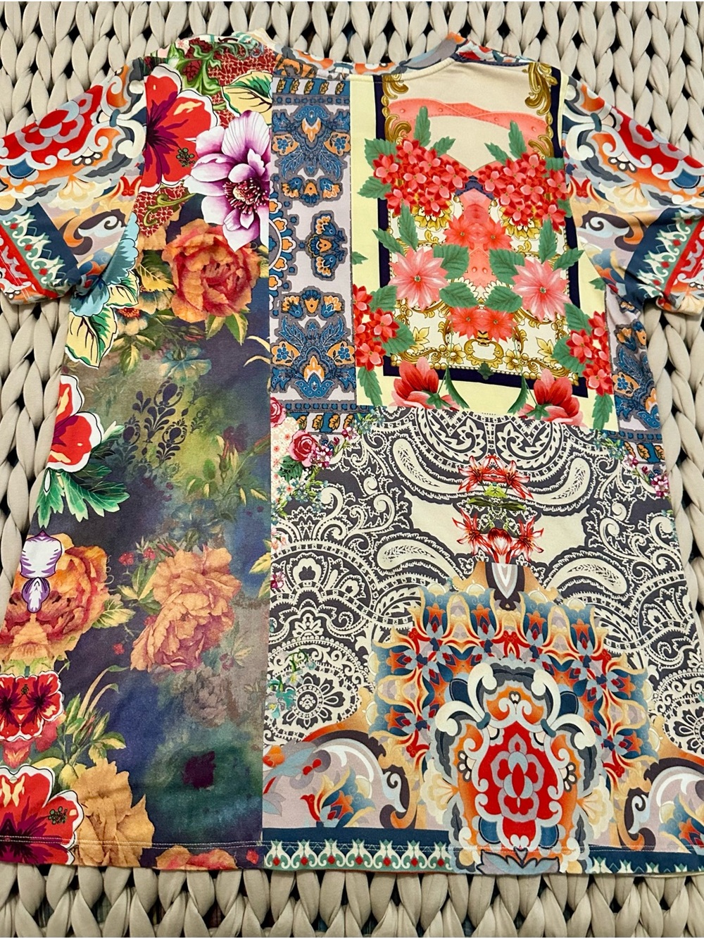 Johnny Was Multicolor Floral Patchwork Top - Picture 2 of 4